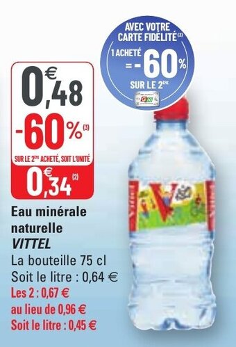 G20 VITTEL eau minérale naturelle offre