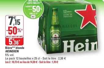 G20 HEINEKEN bière blonde offre