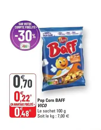 G20 VICO pop corn BAFF offre