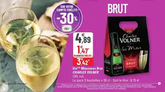 G20 CHARLES VOLNER vin mosseux brut offre