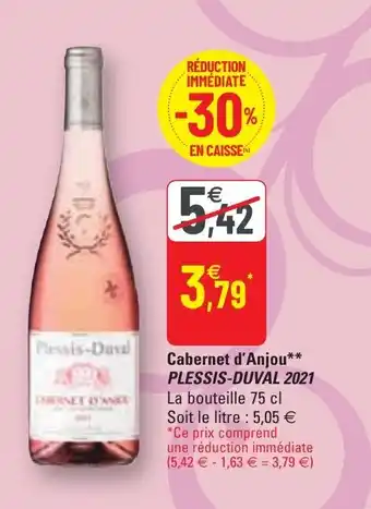 G20 PLESSIS-DUVAL 2021 cabernet d'anjou offre