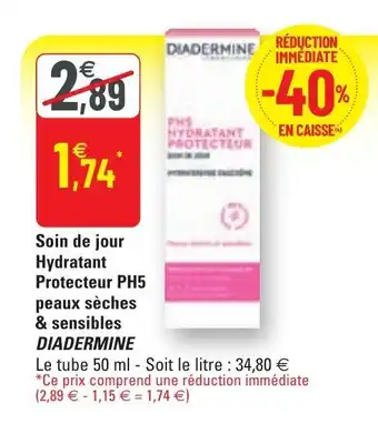 DIADERMINE soin de jour hydratant protecteur PH5 peaux sèches & sensibles