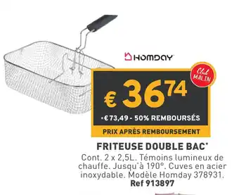 Friteuse double bac