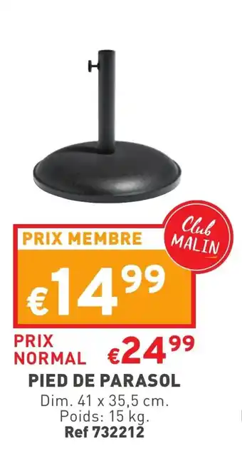 Trafic Pied de parasol offre