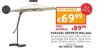 Trafic Parasol deporte malaga offre