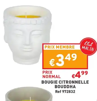 Trafic Bougie citronnelle bouddha offre