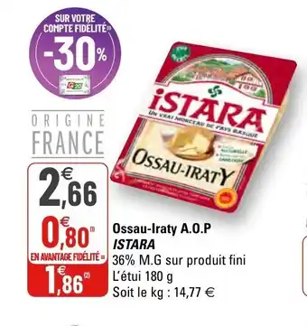 G20 Ossau-Iraty A.O.P Istara offre