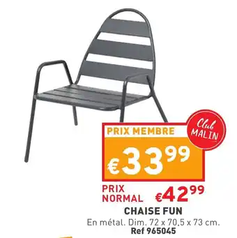 Trafic Chaise fun offre