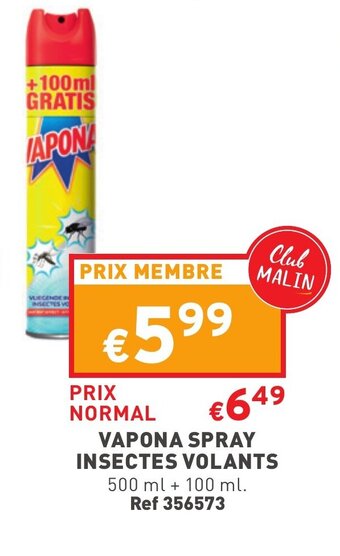 Trafic Vapona spray insectes volants offre