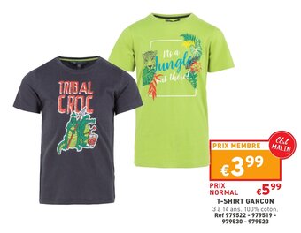 Trafic T-shirt garcon offre