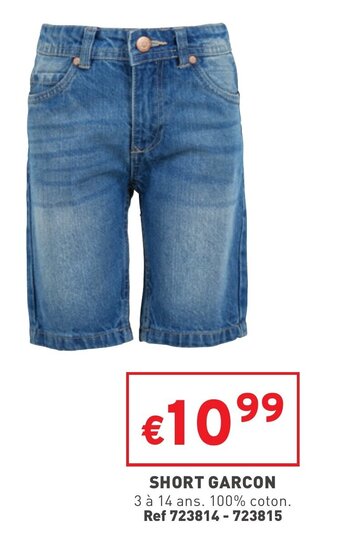 Trafic Short garcon offre