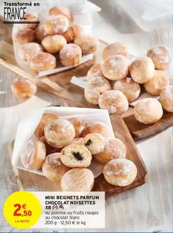 Intermarché Mini beignets parfum chocolat noisettes X8 offre