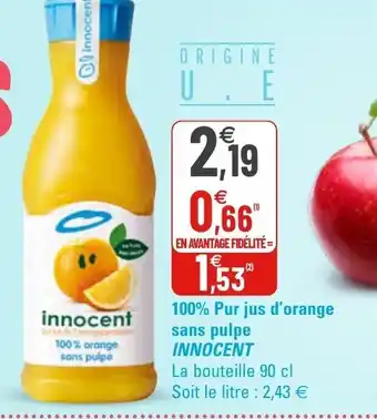 100% Pur jus d'orange sans pulpe Innocent