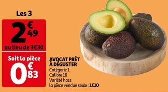 Auchan Supermarché Avocat prêt à déguster offre