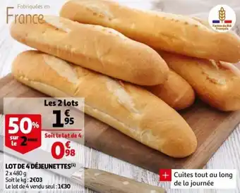 Auchan Supermarché Lot de 4 déjeunettes offre