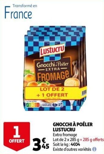Auchan Supermarché LUSTUCRU gnocchi à poêler offre