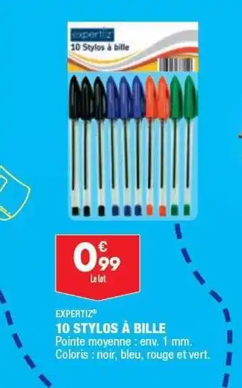 ALDI Expertiz 10 Stylos à Bille offre