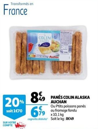 Auchan Supermarché AUCHAN panés colin alaska offre