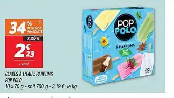 Netto Glaces à L'eau 5 Parfums Pop Polo offre