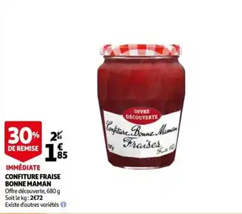 Auchan Supermarché Confiture fraise bonne maman offre