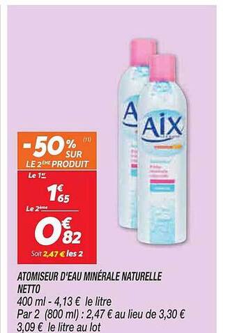 Netto Atomiseur D'eau Minérale Naturelle Netto offre