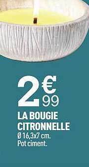 Centrakor La Bougie Citronnelle offre
