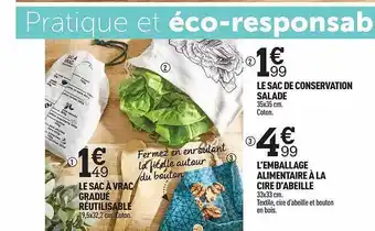 Centrakor Le Sac à Vrac Gradué Réutilisable, Le Sac De Conservation Salade, L'emballage Alimentaire à La Cire D'abeille offre