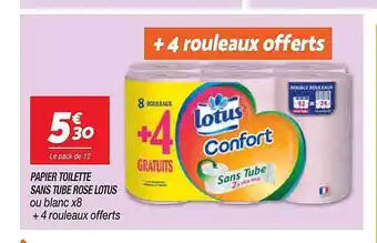 Netto Papier Toilette Sans Tube Rose Lotus offre
