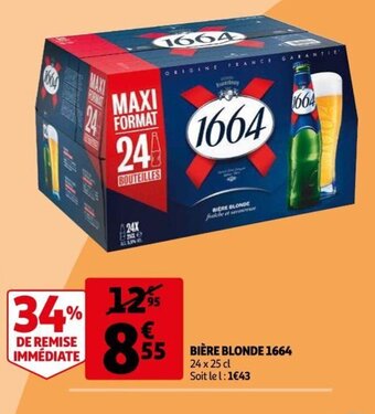 Auchan Supermarché 1664 Bière Blonde offre