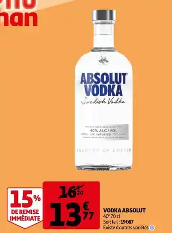 Auchan Supermarché Vodka Absolut offre