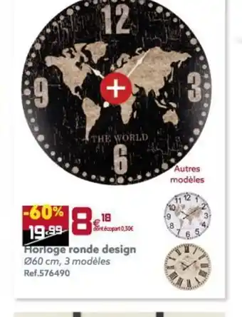 Gifi Horloge Ronde Design offre