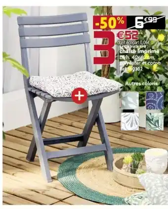 Gifi Dessus de Chaise Imprimé offre