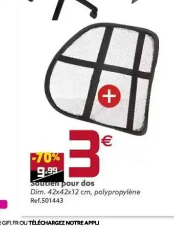 Gifi Soutien Pour Dos offre