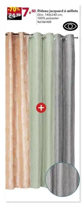 Gifi Rideau Jacquard à œillets offre