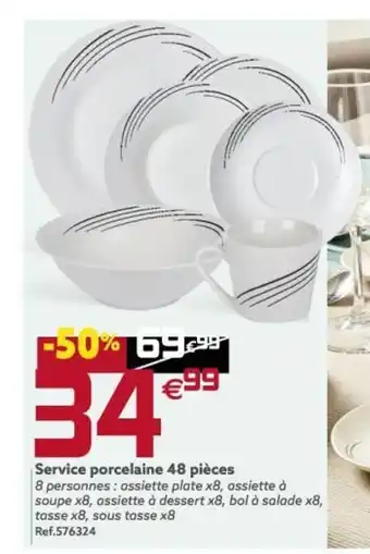 Gifi Service Pocelaine 48 Pièces offre