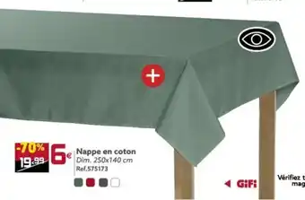 Gifi Nappe En Coton offre