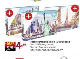 Gifi Puzzle Grandes Villes 1000 Pièces offre