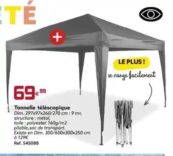 Gifi Tonnelle Téléscopique offre