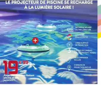 Gifi Projecteur Lumineux Flottant Piscine Et Spa offre