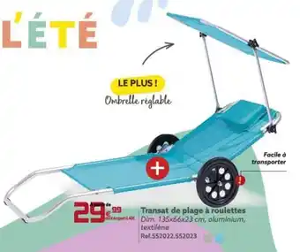 Gifi Transat de Plage à Roulettes offre