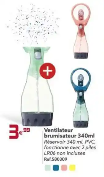 Gifi Ventilateur Brumisateur 340ml offre
