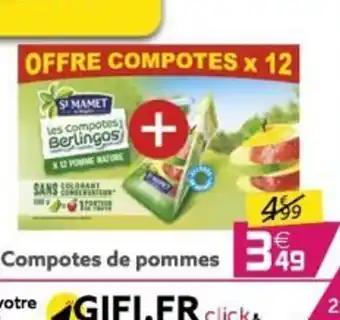 Gifi Compotes de Pommes offre