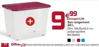Gifi Box Rangement 80L offre