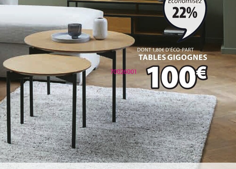 Promo Tables Gigognes chez JYSK
