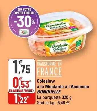 G20 Coleslaw à la Moutarde à l'Ancienne Bonduelle offre