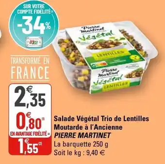 G20 Salade Végétal Trio de Lentilles Moutarde à l'Ancienne offre