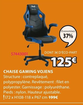 JYSK Chaise Gaming Vojens offre