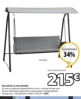 JYSK Balancelle Juelsminde offre