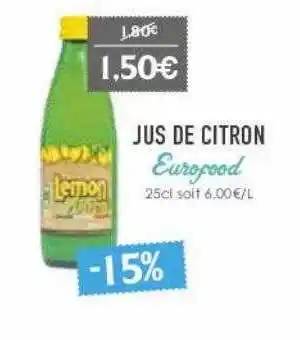 Naturalia Jus De Citron Eurofood offre