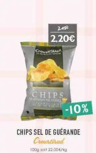 Naturalia Chips Sel De Guérande Croustisud offre